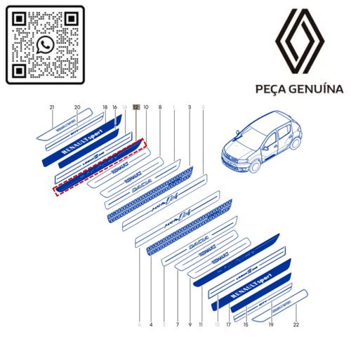 RN 22323R 768522323R ADESIVO SOLEIRA DA PORTA SANDERO II STEPWAY 14... 3